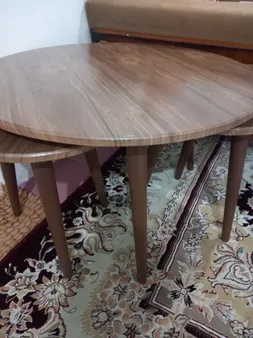 میز جلو مبلی و عسلی مدل سپیدار H1011 مجموعه 4 عددی