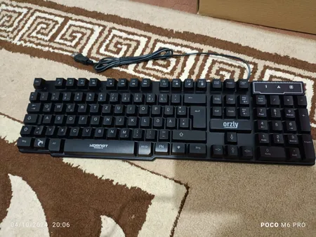 ست گیمینگ ارزلی مدل R_X_ESSENTIAL_PACK_RGB، سوییچ ممبران، Full-Size، نورپردازی LED RGB