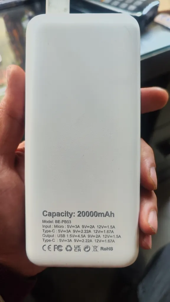 پاوربانک بنیوس مدل BE-PB03 ظرفیت 20000 میلی آمپر ساعت