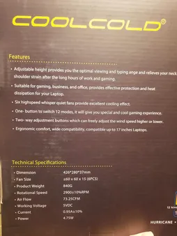 پایه خنک کننده لپ تاپ کول کلد مدل K40