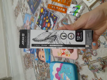 مداد مشکی آریا کد 3001 بسته 12 عددی