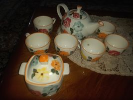 سرویس چای خوری 10 پارچه طرح بهار گل ها