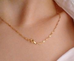 زنجیر طلا 18 عیار زنانه طلای مستجابی مدل کاملیا کد M45
