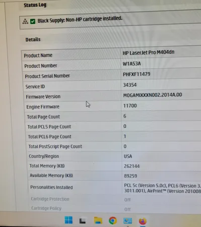 پرینتر لیزری اچ پی مدل LaserJet Pro M404n