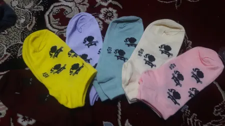 جوراب زنانه گی دلان طرح گربه کد 2121 مجموعه 6 عددی