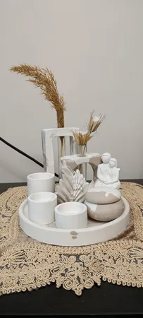 ست ۸ تکه دکوری بتنی مدل رومیزی کد 20