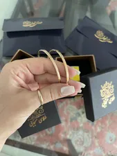 تجریه خرید النگو طلا 18 عیار زنانه طلای مستجابی مدل آینه ای پروفیلی کد S2 سایز 2