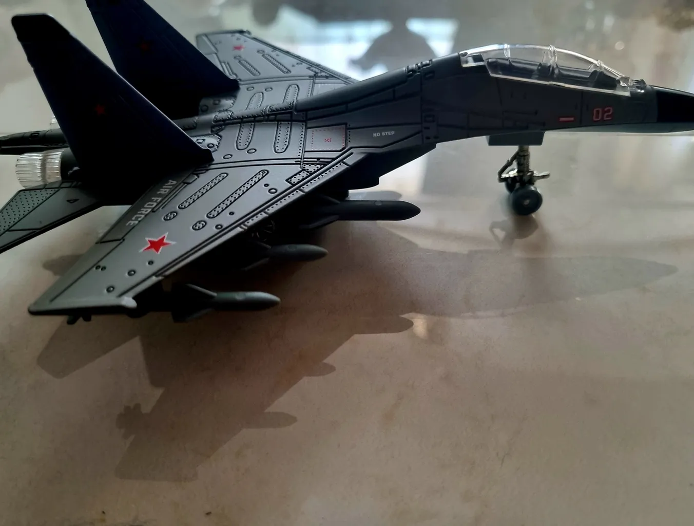 ماکت هواپیما ناب سل مدل جت جنگنده موزیکال چراغدار SUKHOI SU-30MKK