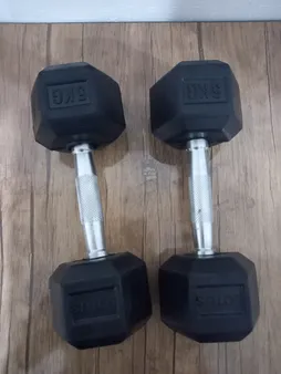 دمبل شش‌ ضلعی 5 کیلوگرمی بسته 2 عددی