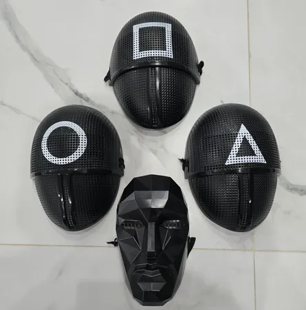 ماسک ایفای نقش مدل اسکویید گیم مجموعه 4 عددی