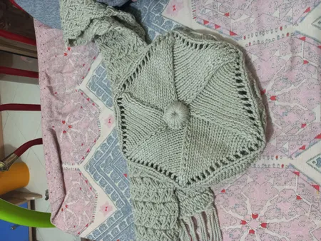 ست كلاه و شال گردن بافتنی زنانه كد SHB3-BJ