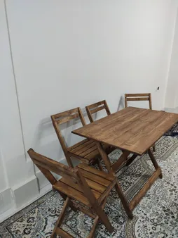 میز و صندلی ناهارخوری چهار نفره مدل تاشو مجموعه 5 عددی