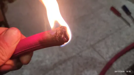 شلنگ گاز ایران یاسا مدل  دولایه ضدحریق نخ دار کد  8mm