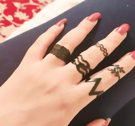 انگشتر زنانه مدل تابیده کد RB0509 مجموعه 5 عددی