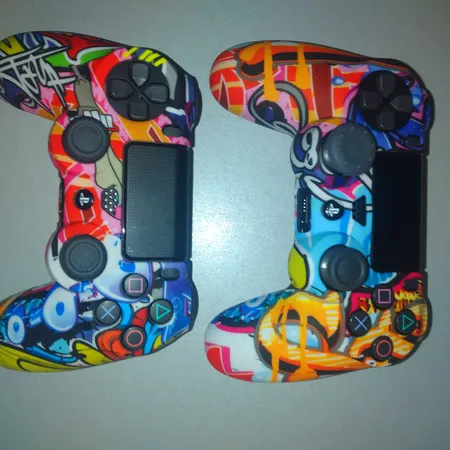 محافظ دسته بازی پلی استیشن 4 مدل rainbow به همراه روکش آنالوگ