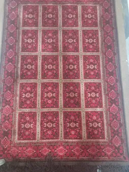 فرش ماشینی عرش طرح بیژن زمینه قرمز