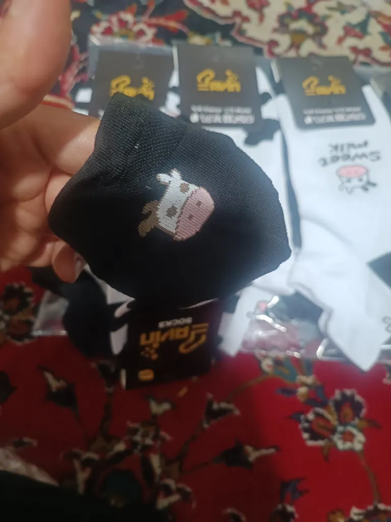 جوراب زنانه پاوین مدل گاوی مجموعه 5 عددی