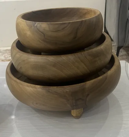 سرویس پذیرایی مدل چوبی پایه کوتاه مجموعه 3 عددی