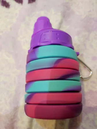 قمقمه دوچرخه مدل سیلیکونی تاشو گنجایش 0.5 لیتر