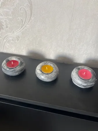 جاشمعی مدل بتنی طرح سنگ بسته 3 عددی