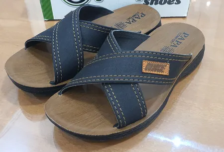 صندل مردانه پاپا مدل آرش ضربدری کد 1413