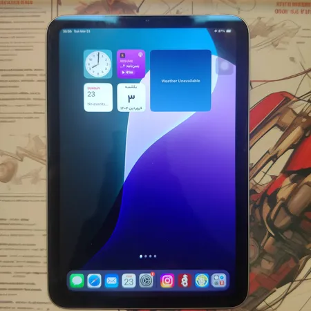 تبلت 8.3 اینچ اپل مدل iPad mini 7th Generation 2024 Wi-Fi ظرفیت 128 گیگابایت و رم 8 گیگابایت