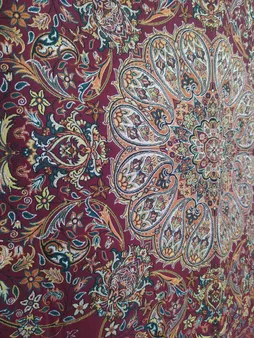 رومیزی ترمه نگین خاتم یزد طرح افشاری کد ZRSH