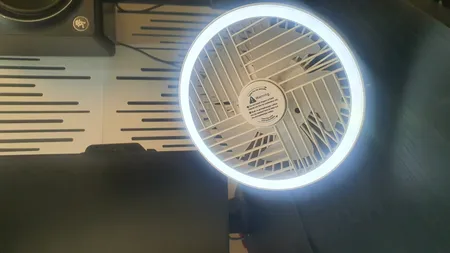 پنکه رومیزی شارژی مدل ال ای دی دار کد RY-2301