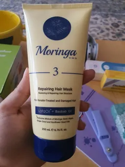 ماسک مو مورینگا اِمو مدل 3 ترمیم کننده موهای کراتینه و آسیب‌دیده 200 میلی لیتر