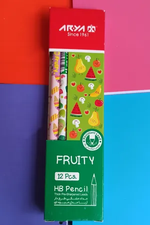 مداد مشکی آریا مدل FRUITY بسته 12 عددی