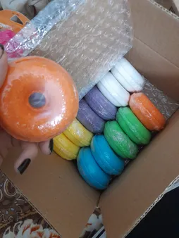 کوکتل پدیکور مدل دونات وزن 70 گرم بسته 12 عددی