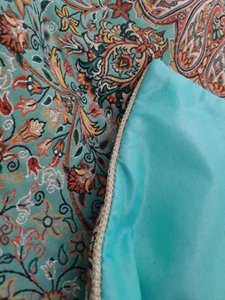 رومیزی ترمه نگین خاتم یزد طرح افشاری کد SBZ