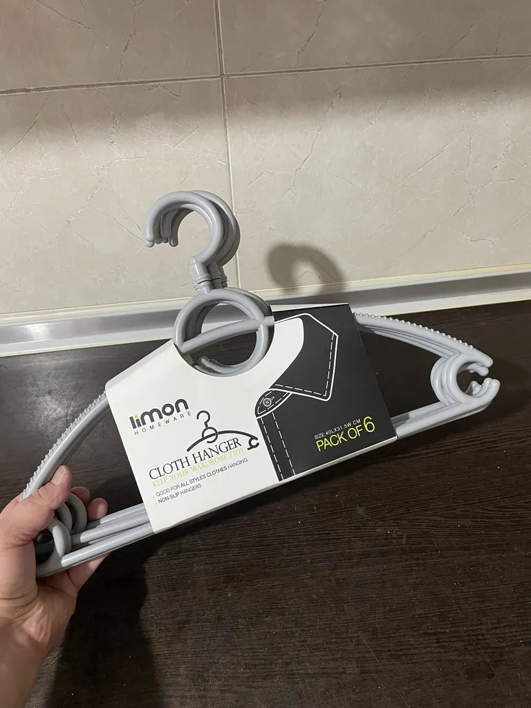 چوب لباسی لیمون کد9001 بسته 6 عددی