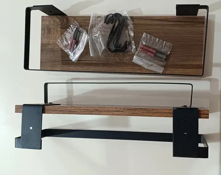 شلف دیواری مدل Wooden بسته 2 عددی