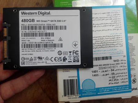 اس اس دی اینترنال SATA III وسترن دیجیتال مدل Green ظرفیت 480 گیگابایت
