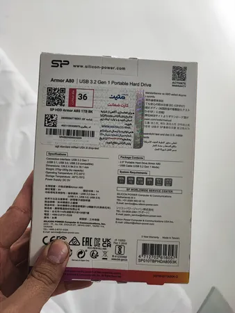 هارد اکسترنال سیلیکون پاور مدل Armor A80 B ظرفیت 1 ترابایت