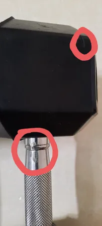 دمبل بدنسازی شش‌ضلعی 15 کیلوگرمی - دو عددی