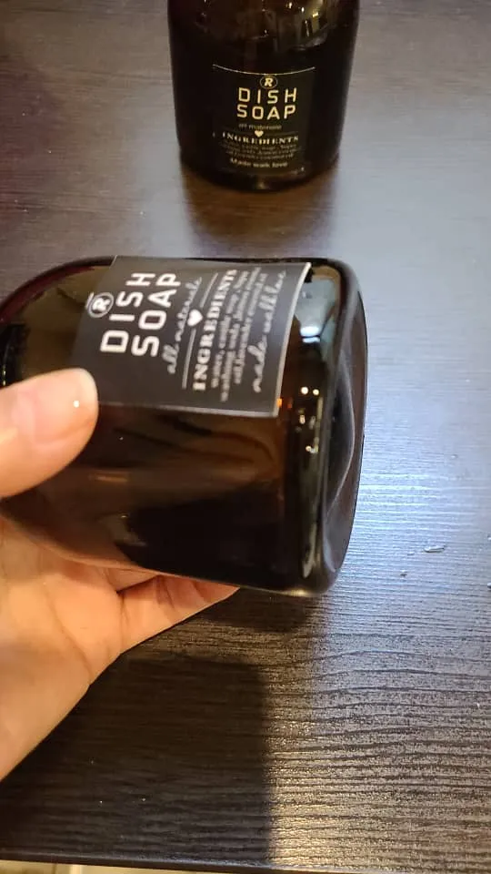 مخزن مایع ظرفشویی مدل لیبل‌ دار دوبل مجموعه دو عددی