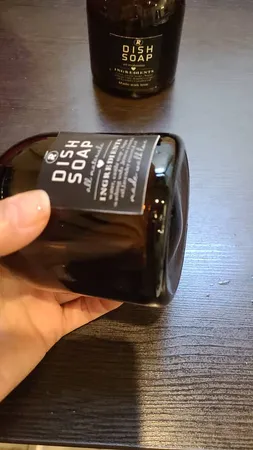 مخزن مایع ظرفشویی مدل لیبل‌ دار دوبل مجموعه دو عددی