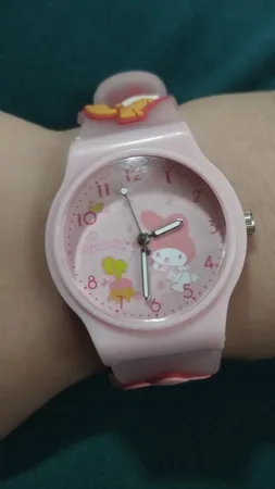 ساعت مچی عقربه ای بچگانه مدل بند سیلیکونی ضد حساسیت طرح خرگوش