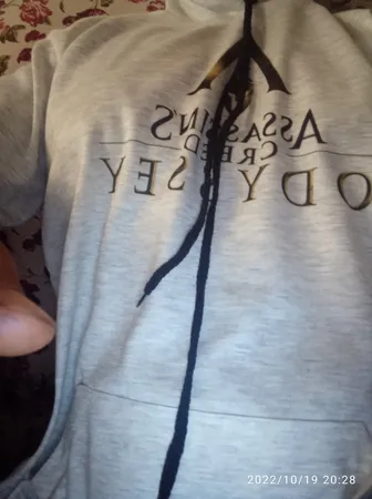 هودی مردانه طرح Assassins کد S436 رنگ طوسی