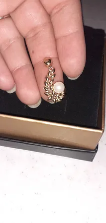 نیم ست طلا 18 عیار زنانه طلای مستجابی مدل زیتون 670135