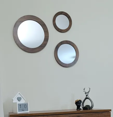 آینه  الف مدل  گرد دلسا کد 321 مجموعه 3 عددی