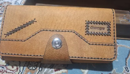 ست هدیه مردانه مدل چرم طبیعی بزی دقت Sch-t2