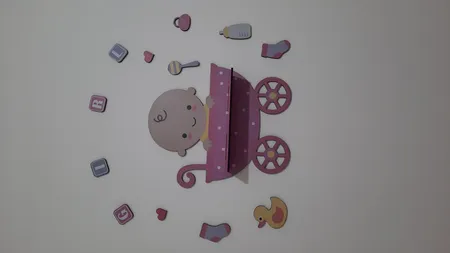 شلف دیواری اتاق کودک باروچین مدل دختر کوچولو کد sh-18