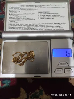 زنجیر طلا 18 عیار زنانه طلای مستجابی مدل میرو  کد Zb45