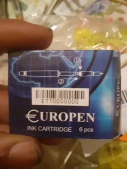 کارتریج جوهر خودنویس یوروپن کد 2025 بسته 6 عددی