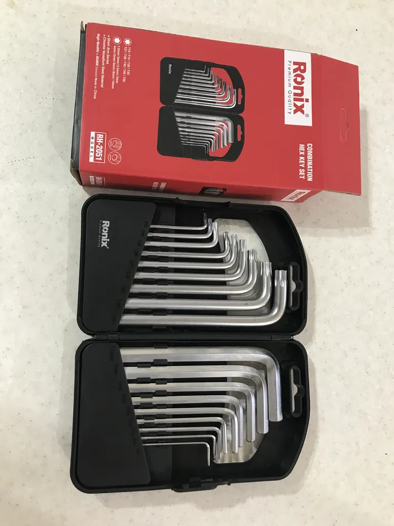 آچار آلن و ستاره ای رونیکس مدل 2051HEX-KEY مجموعه 18 عددی