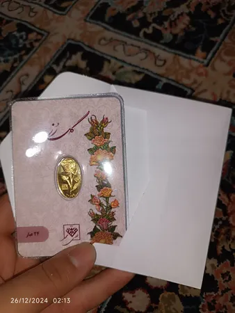 شمش طلا 24 عیار طلای محمد مدل گل رز SNF