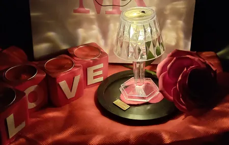 شمع ال ای دی مدل دیاموند طرح پایه دار مجموعه 2 عددی